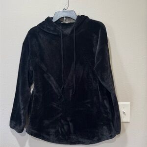 LOFT Black Plush Hoodie